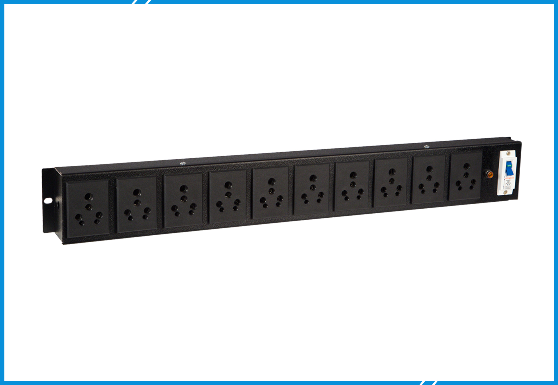 Vertical Power Strip 10 Socket - M.S. 16  Amps