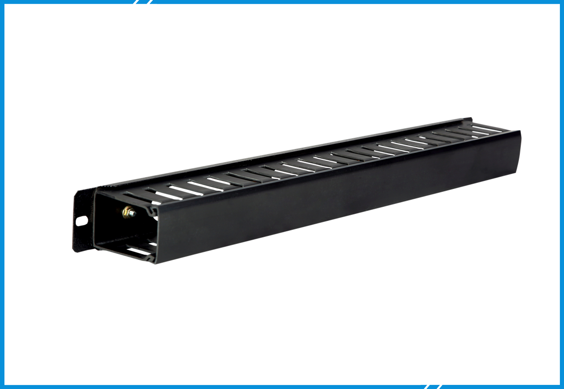 Horizontal Cable Organiser 1U Closed Type Front